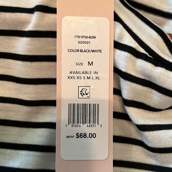 87. BCBGeneration Puffed Sleeve Striped Top - Picture 10 of 13